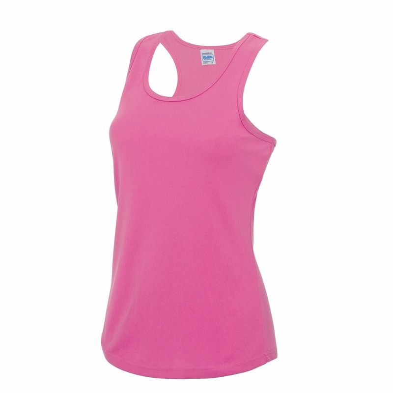 Sportkleding sneldrogend neon roze dames hemd