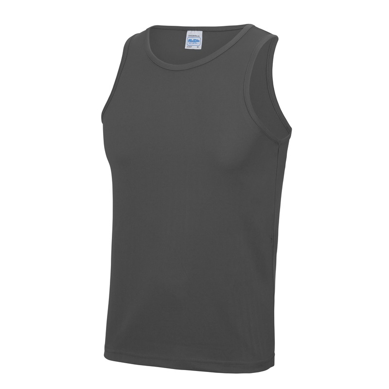 Sportkleding sneldrogende mouwloze shirts grijs voor mannen/heren